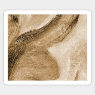 Abstract Oil Painting Eggshell Pastel Brown 1c2 Sticker